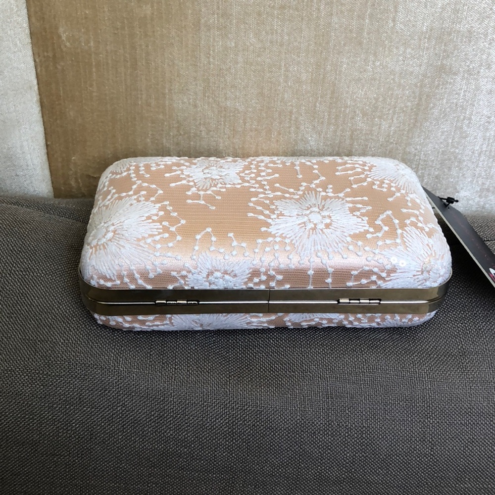 Sondra Roberts Champagne Color Clutch